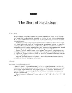 The Story of Psychology the Story of Psychology