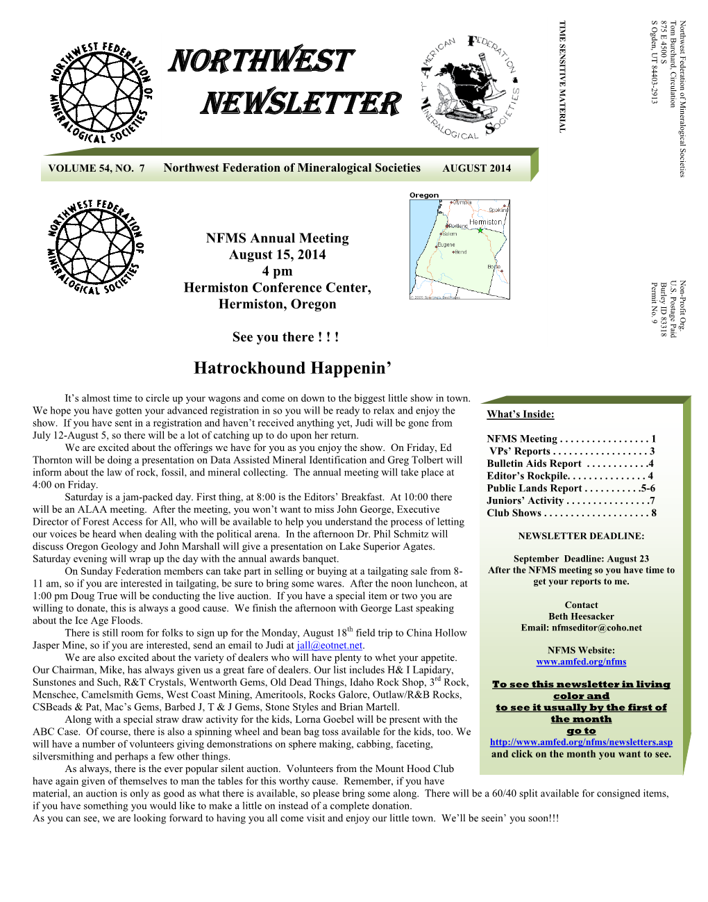 Northwest Newsletter Vol 54, No