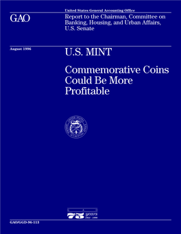 GGD-96-113 U.S. Mint: Commemorative Coins Could Be