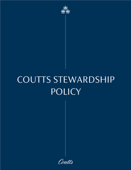 Coutts Stewardship Policy