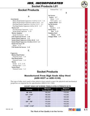Socket Products L01 Socket Products National Fine L-2 S
