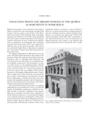 Andalusian Roots and Abbasid Homage in the Qubbat Al-Barudiyyin 133