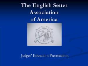 The English Setter Association of America