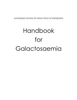 Handbook for Galactosaemia