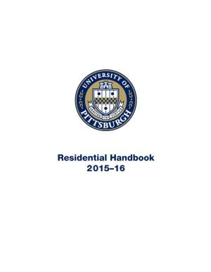Residential Handbook 2015–16 WELCOME