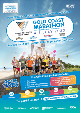 The Good Times Start at Goldcoastmarathon.Com.Au 