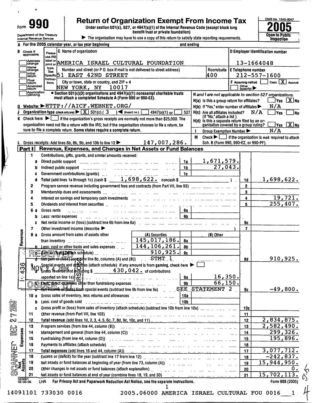 Return of Organization Exempt from Income