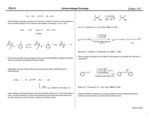 Lithium Halogen Exchange #1 Revised