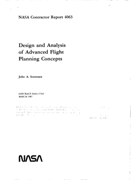 Design and Analysis of Advanced Flight: Planning Concepts