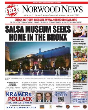 Salsa Museum Seeks Home in the Bronx (Continued from Page 1) Armory Was Built Around 1910