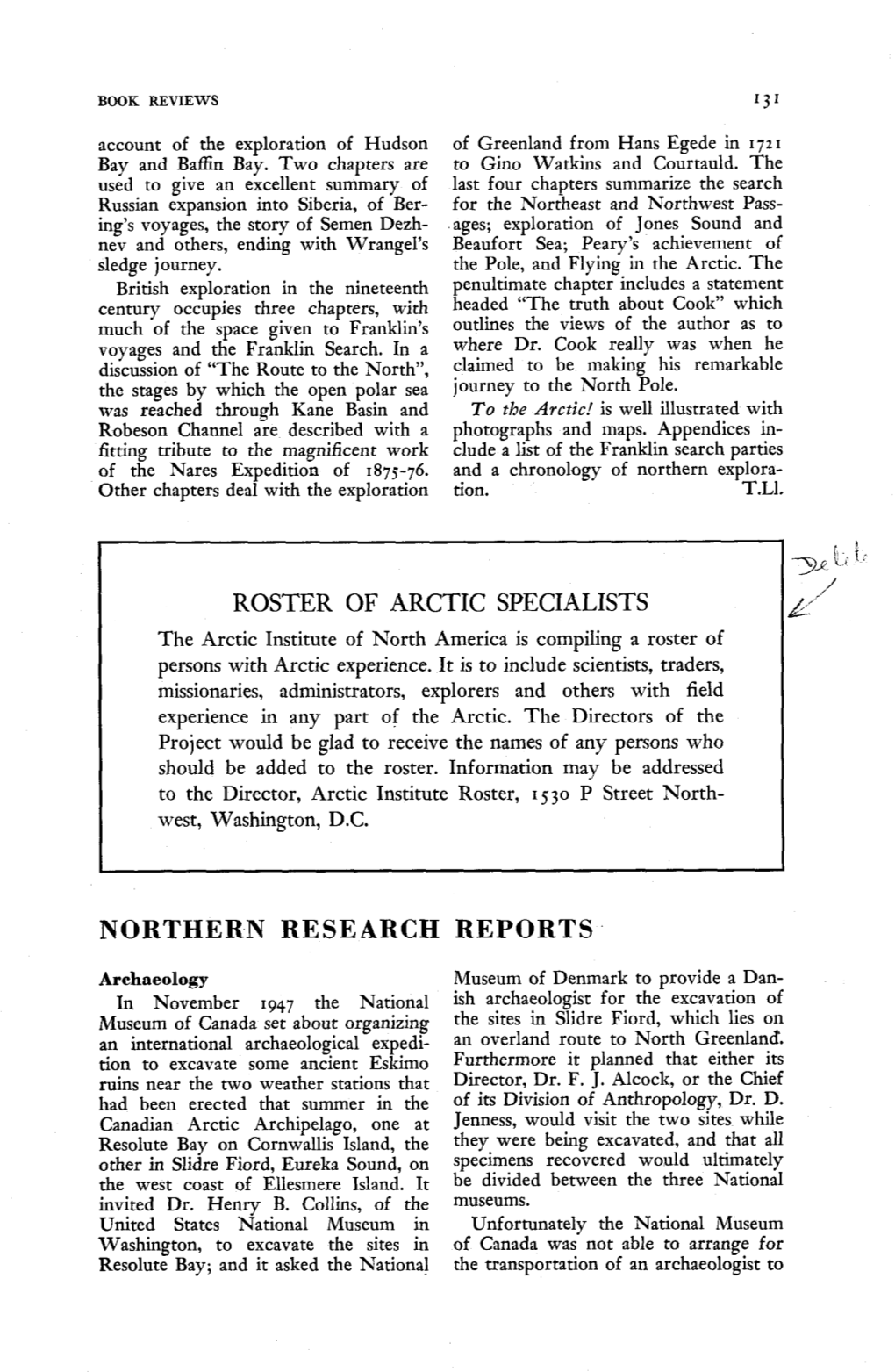 Northern Research Reports