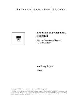 The Fable of Fisher Body Revisited. (Pdf)