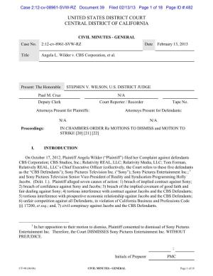 Case 2:12-Cv-08961-SVW-RZ Document 39 Filed 02/13/13 Page 1 of 18 Page ID #:482