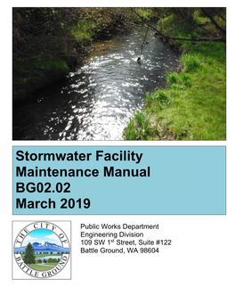 Stormwater Facility Maintenance Manual BG02.02 March 2019