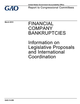 GAO-15-299, Financial Company Bankruptcies