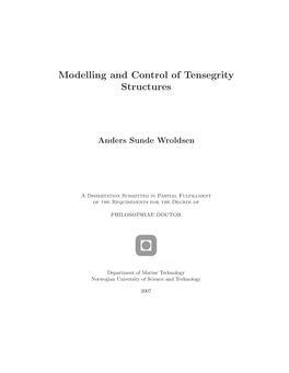 Modelling and Control of Tensegrity Structures
