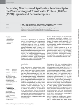 TSPO) Ligands and Benzodiazepines
