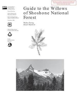 Guide to the Willows of Shoshone National Forest