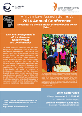 2014 Annual Conference November 7-8 @ Willy Brandt School of Public Policy (Erfurt)