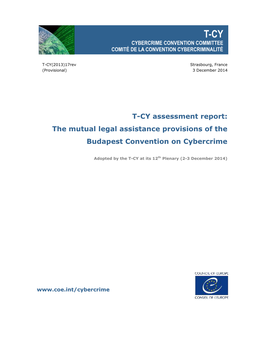 T-CY Assessment Report: the Mutual Legal Assistance Provisions of the Budapest Convention on Cybercrime