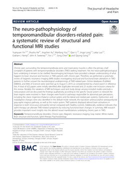 A Systematic Review of Structural and Functional MRI Stud