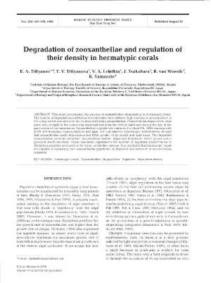 Degradation of Zooxanthellae and Regulation of Their Density in Hermatypic Corals
