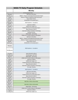 NASA Television Schedule (Week of April 6Th) Updated.Xlsx