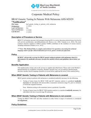 Corporate Medical Policy Template