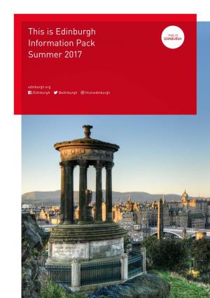 This Is Edinburgh Information Pack Summer 2017