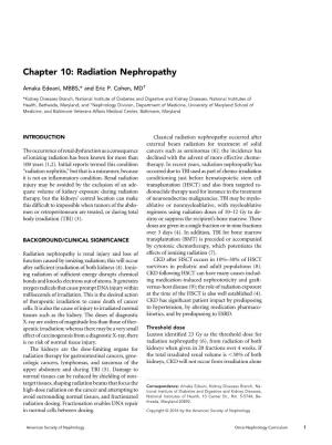Chapter 10: Radiation Nephropathy