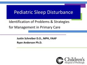 Pediatric Sleep Disturbance