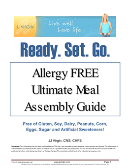 Allergy FREE Ultimate Meal Assembly Guide