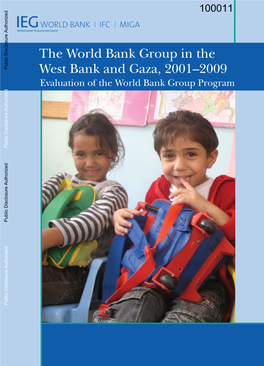 West Bank and Gaza, 2001–2009 Evaluation of the World Bank Group Program 1