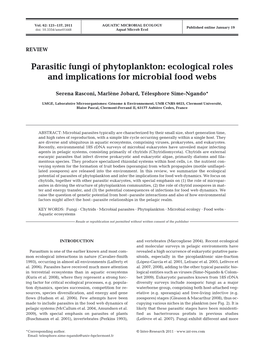 Parasitic Fungi of Phytoplankton: Ecological Roles and Implications for Microbial Food Webs
