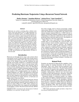 Predicting Hurricane Trajectories Using a Recurrent Neural Network