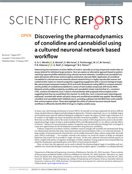 Discovering the Pharmacodynamics of Conolidine and Cannabidiol Using A