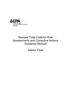 Revised Total Coliform Rule Assessments and Corrective Actions Guidance Manual