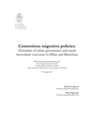 Contentious Migration Policies: Dynamics of Urban Governance and Social Movement Outcomes in Milan and Barcelona
