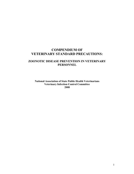 Zoonotic Disease Prevention in Veterinary Personnel
