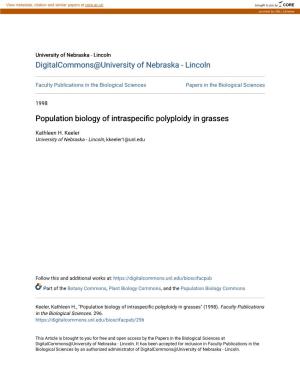 Population Biology of Intraspecific Polyploidy in Grasses