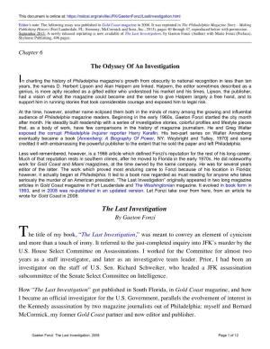 The Last Investigation, by Gaeton Fonzi (Author) with Marie Fonzi (Preface), Skyhorse Publishing, 496 Pages