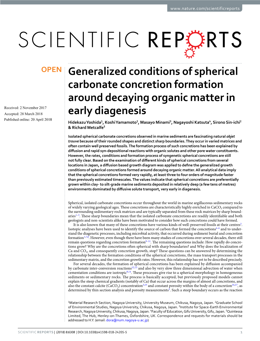 Generalized Conditions of Spherical Carbonate Concretion Formation