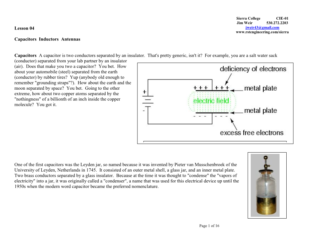 Lesson 04 Capacitors Inductors Antennas