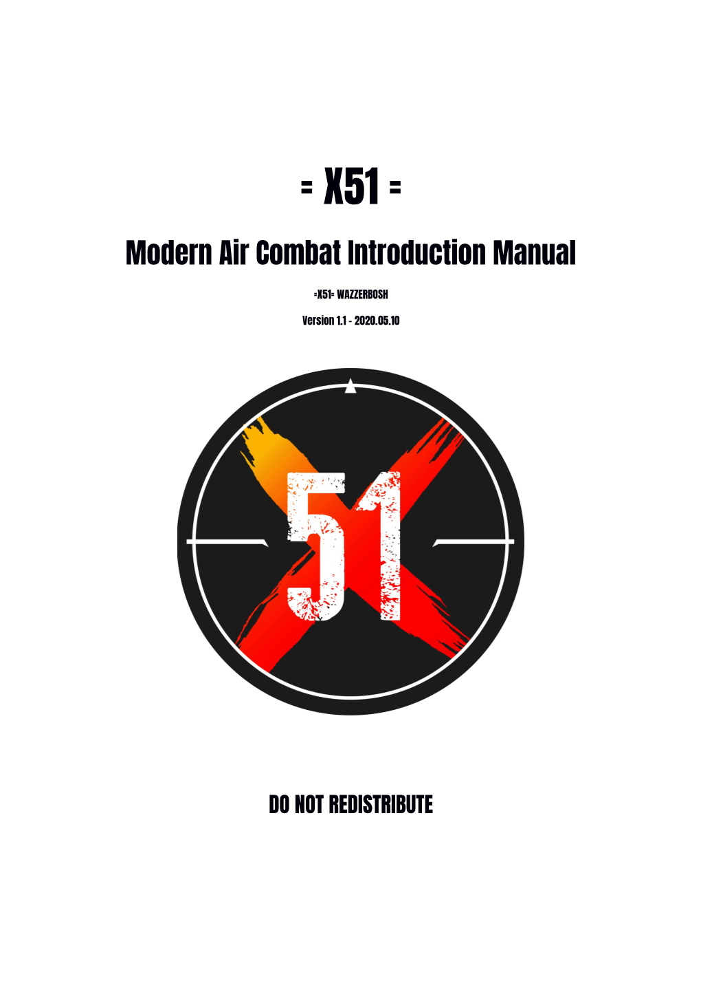 = X51 = Modern Air Combat Introduction Manual