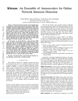 Kitsune: an Ensemble of Autoencoders for Online Network Intrusion Detection