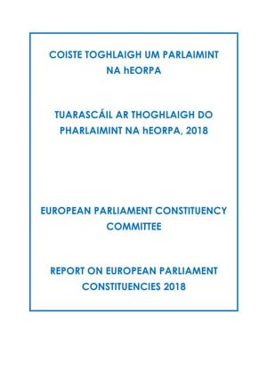 Report on European Parliament Constituencies 2018
