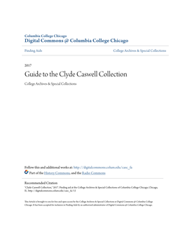 Guide to the Clyde Caswell Collection College Archives & Special Collections