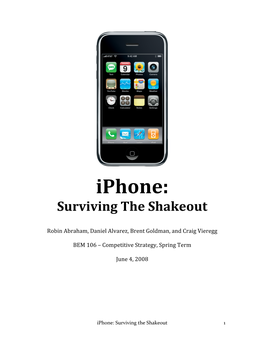 Iphone: Surviving the Shakeout