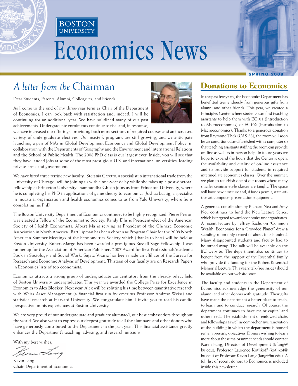 BU Econ News 2008.Indd