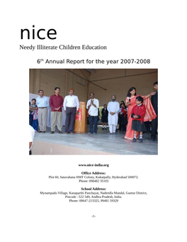 NICE – Needy Illiterate Children Education